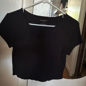 Arizona Jean Company Black Fitted Crop T-Shirt